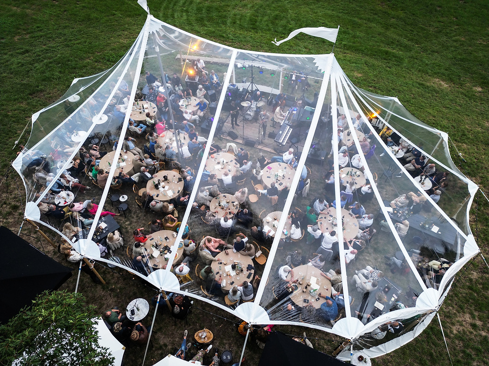 tentenwerk transparante ivory tent jazz event